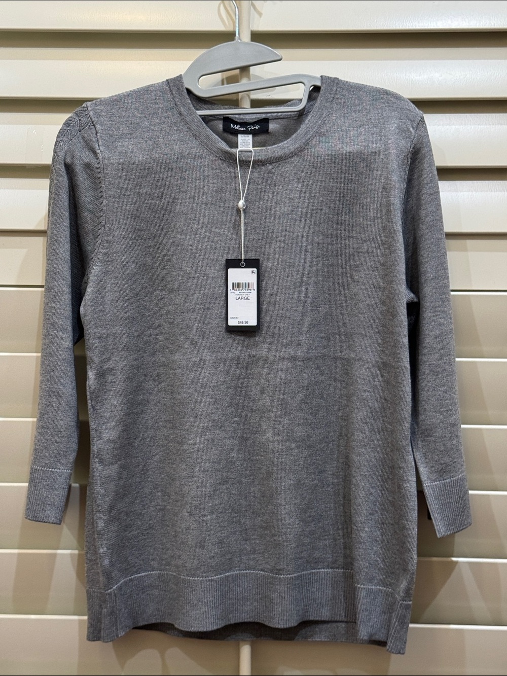 Melissa Paige Gray Crew Neck Sweater